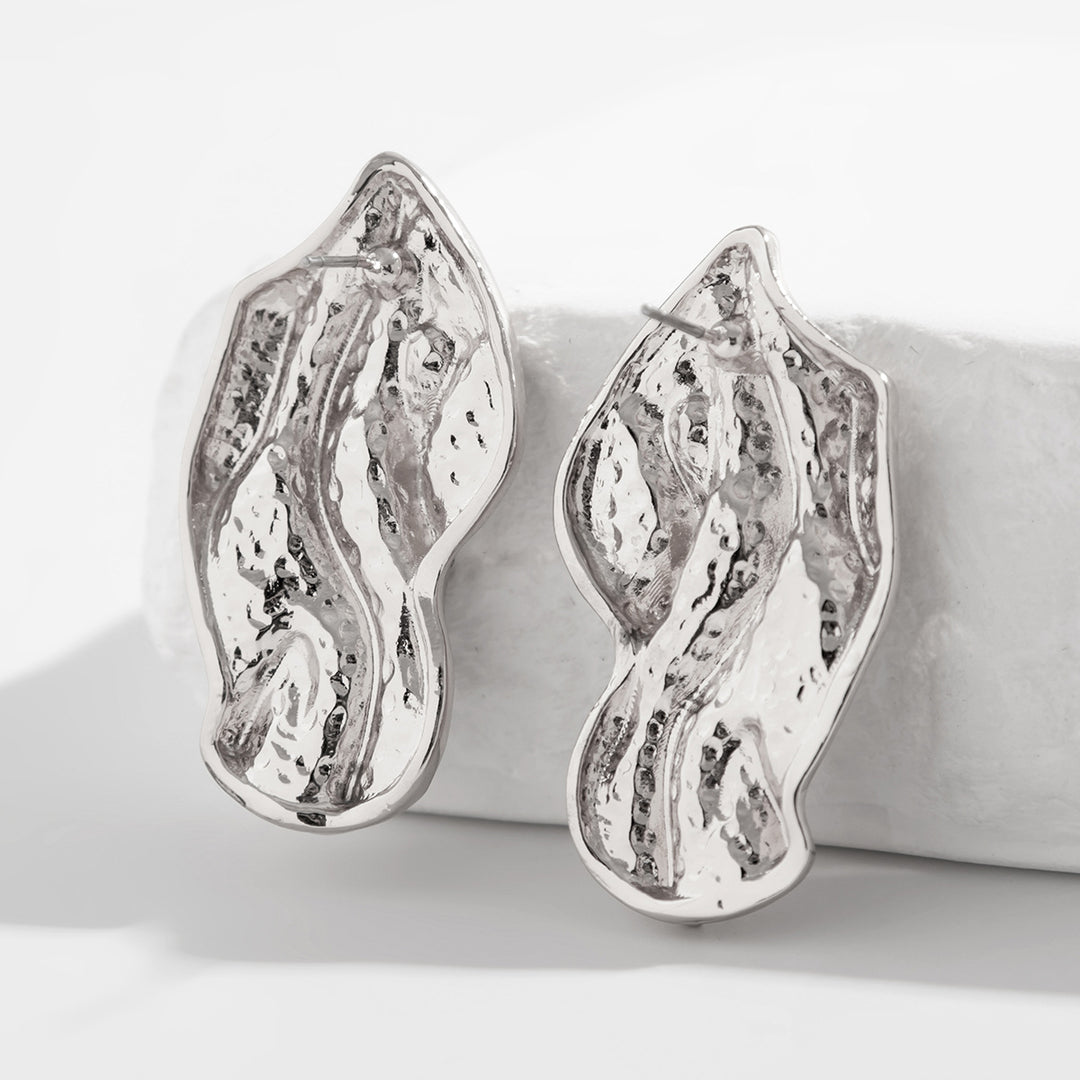 أقراط أذن على شكل موجة منصهرة بتصميم عضوي - روني