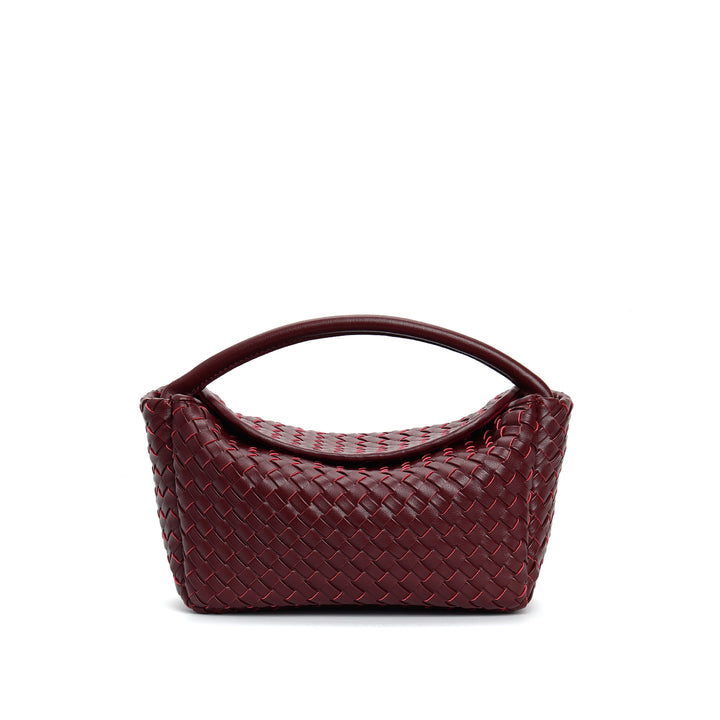 mini woven hobo bag with curved handle - NAIA
