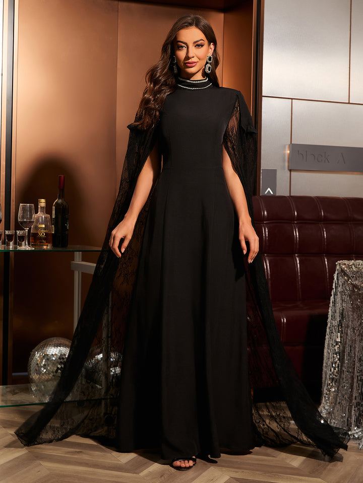 Haut à manches évasées plissées et ensemble jupe longue avec ceinture à la taille – Rosiny 