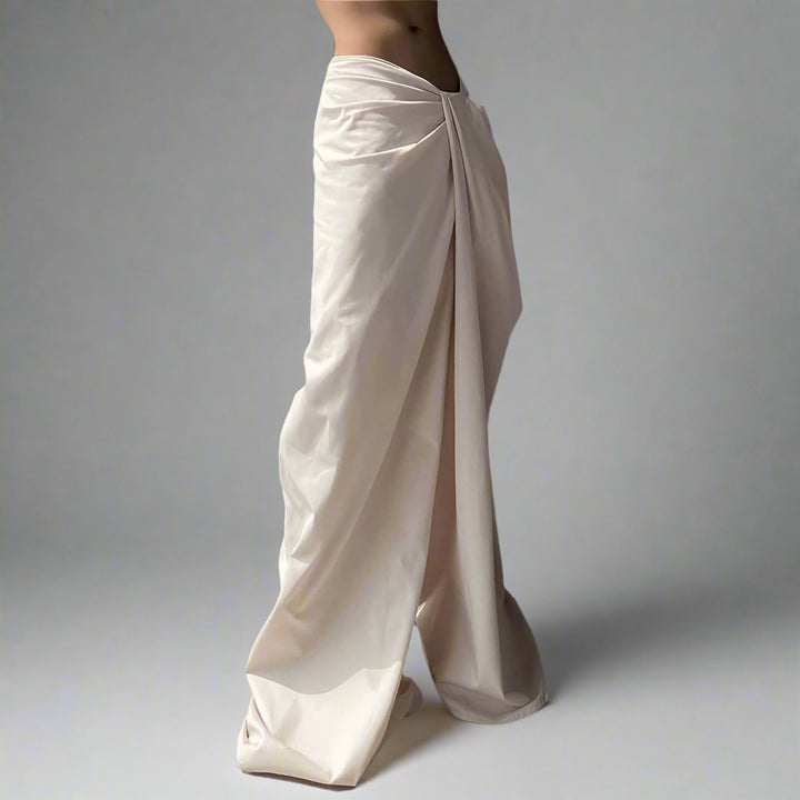 Wide-leg trousers with knot waist detailing - Aprino