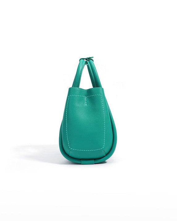 mini trapeze top-handle bag with lock detail - LARA