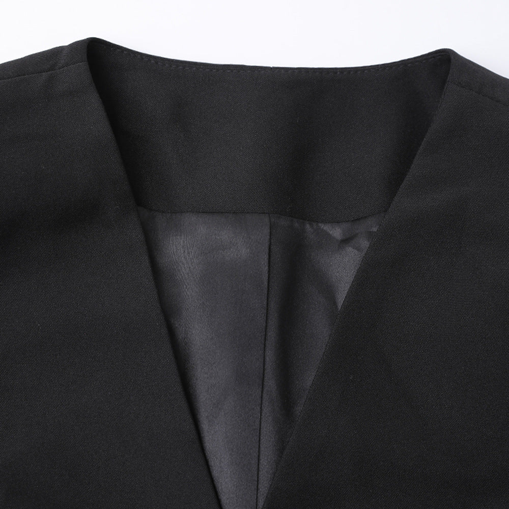 Plissiertes Oberteil mit ausgestellten Ärmeln und Maxirock-Set mit Taillengürtel – Rosiny 