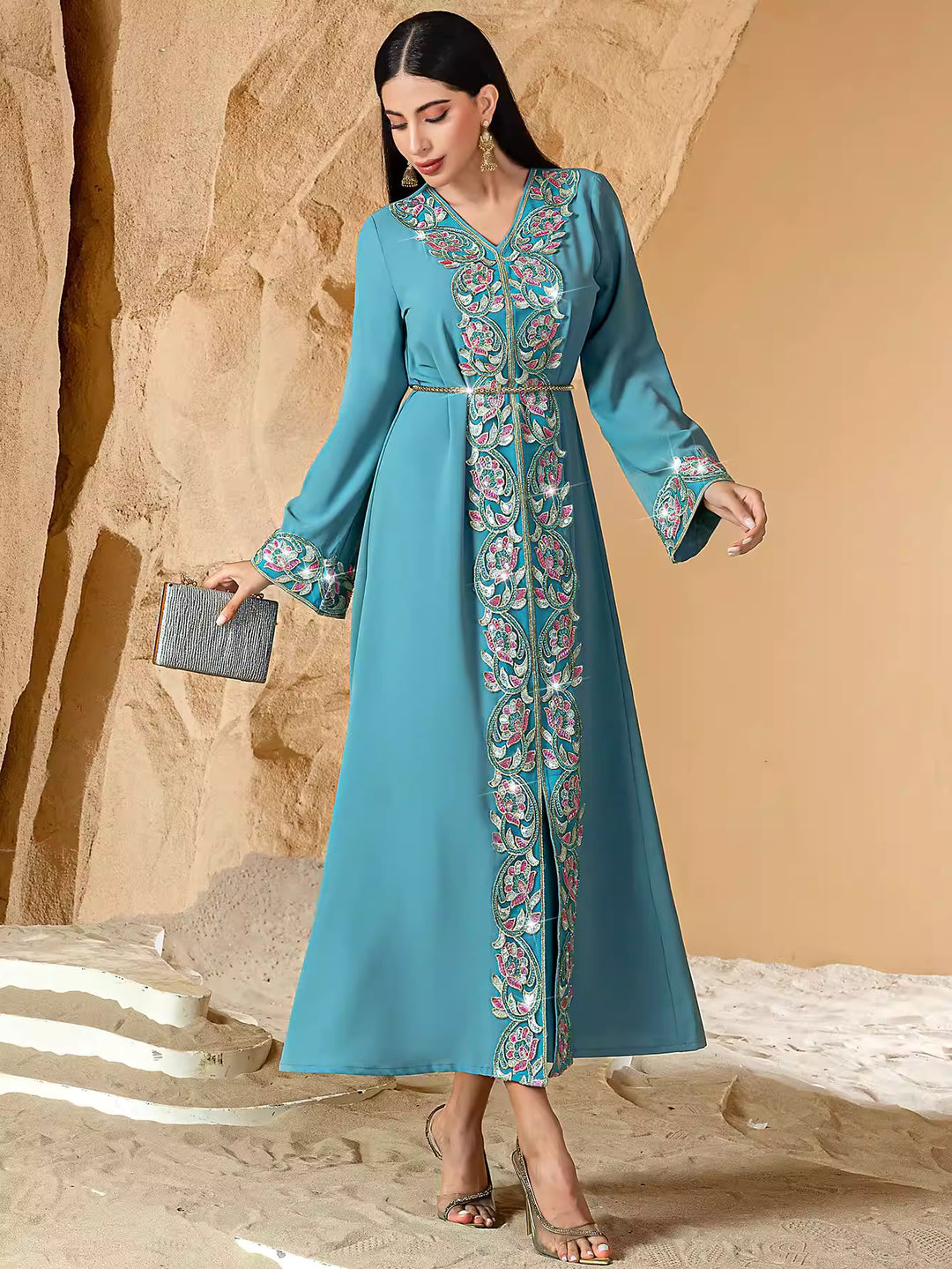 fluid sculpted evening dress with refined drape – CALISTA