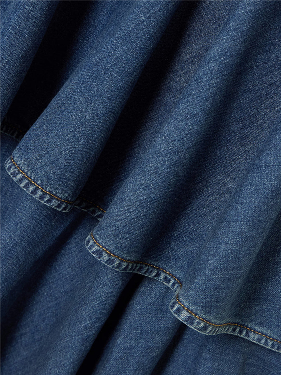 tiered denim shirt and ruffle skirt set – ALESSA