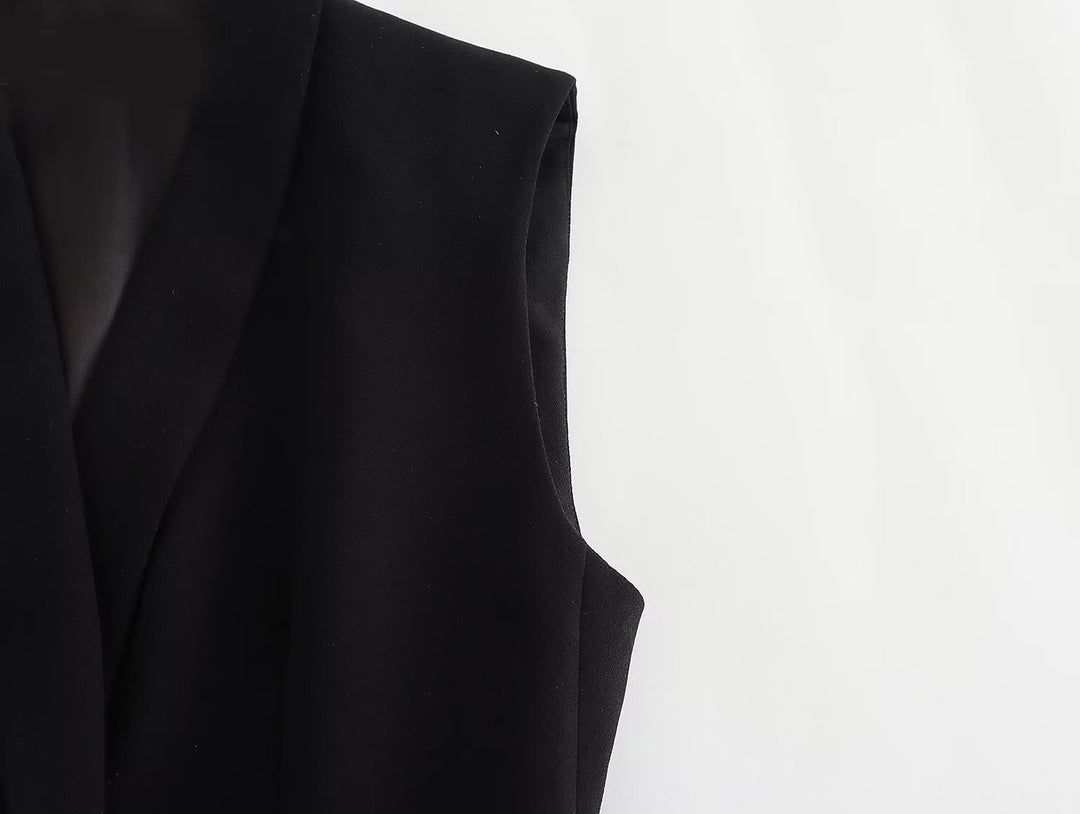 tailored sleeveless vest & wide-leg trousers set – VÉRA