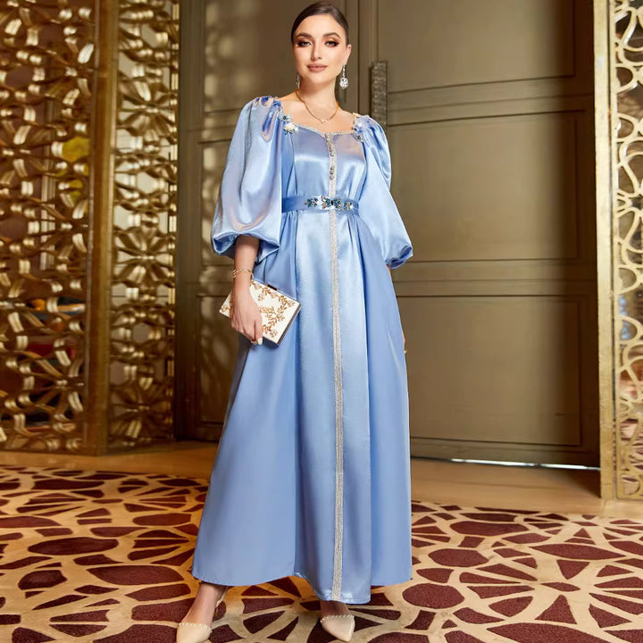 Minimal Long Sleeve Maxi Dress with Soft Flow – SELENE