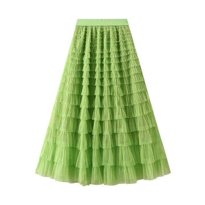 Multi-layered midi skirt with elastic waistband - Sidvu