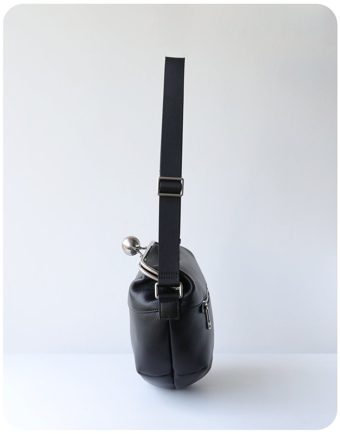 mini leather crossbody bag with metal frame clasp – YOUSF