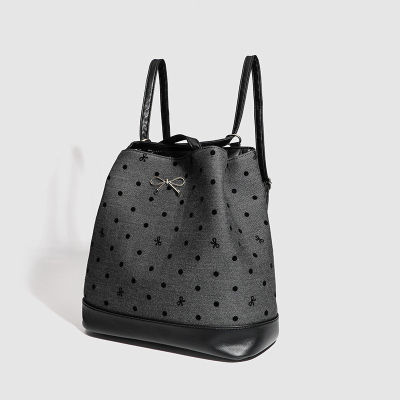 Polka Dot Bow Shoulder Bag - Cute