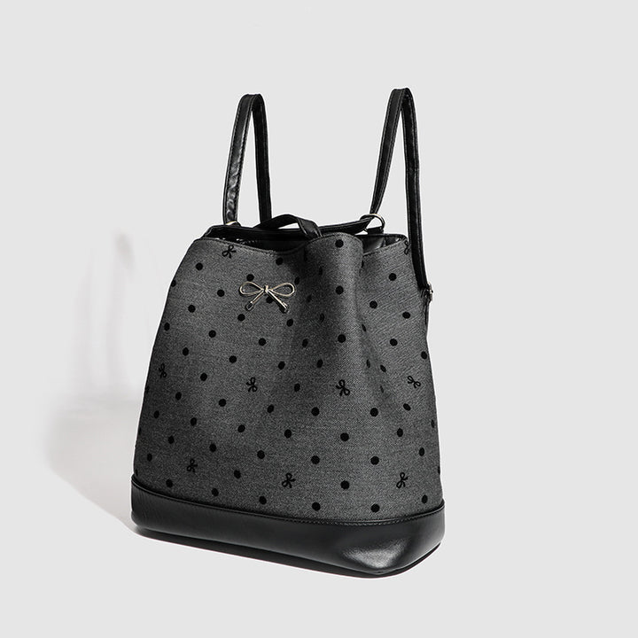 Polka Dot Bow Shoulder Bag - Cute
