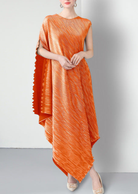 One-shoulder pleated asymmetric dress - SIENKA