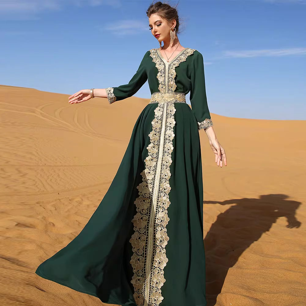 فستان ماكسي أنيق بأكمام طويلة - فيلورا