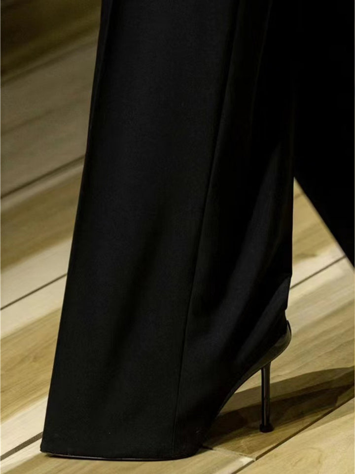 pointed-toe sculpted leather boots – VANTA