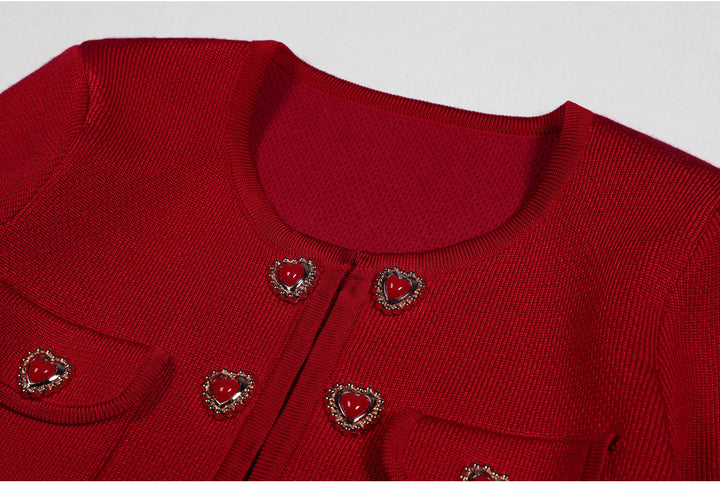 Geplooide top met uitlopende mouwen en maxi-rok set met tailleband – Rosiny 