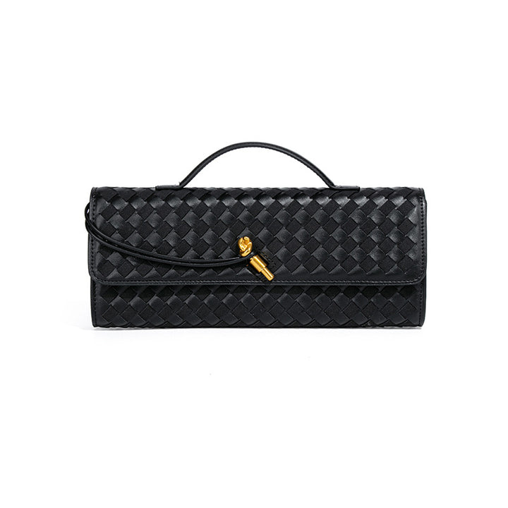 Woven Leather Clutch Bag – BORDEAUX