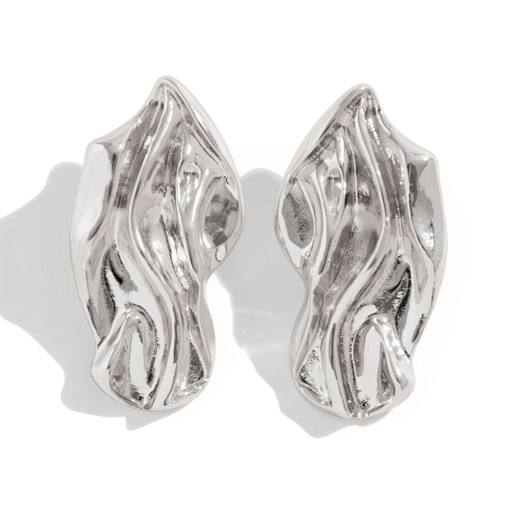 أقراط أذن على شكل موجة منصهرة بتصميم عضوي - روني