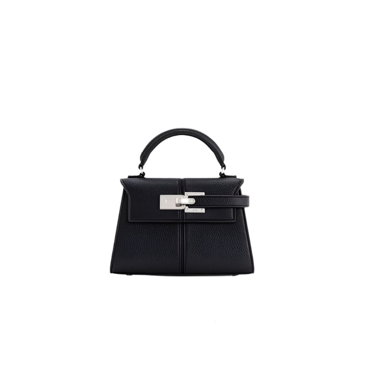 Structured Top-Handle Bag with Turn-Lock Closure – IVIIRY