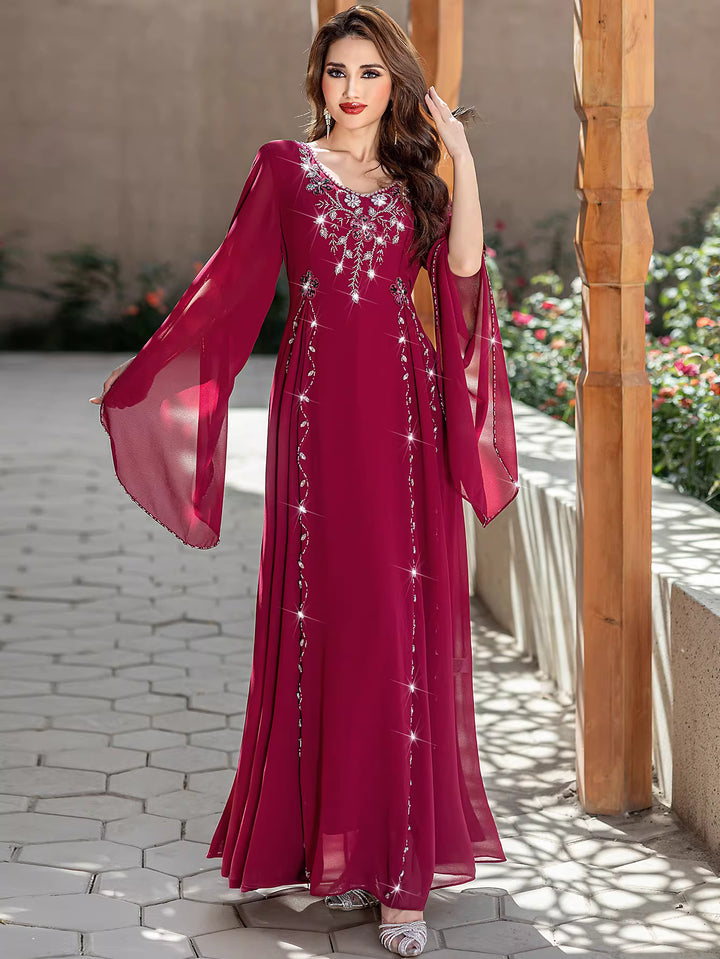 Long Sleeve Maxi Dress with Waist Detail – ELYRA