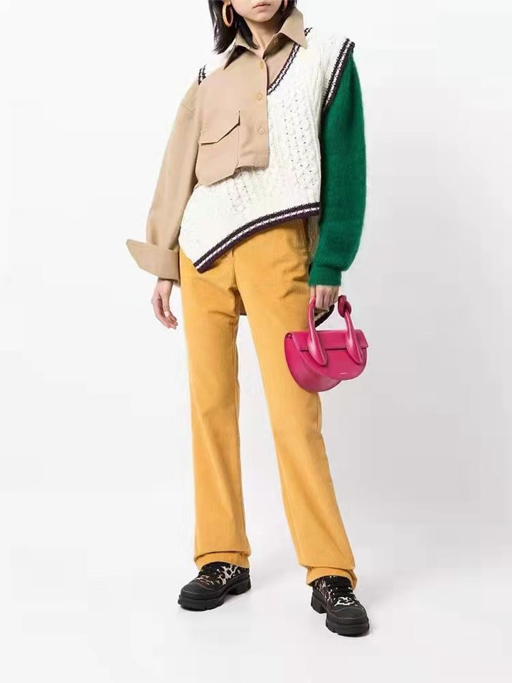 قميص محبوك غير متماثل الطبقات - ميوز