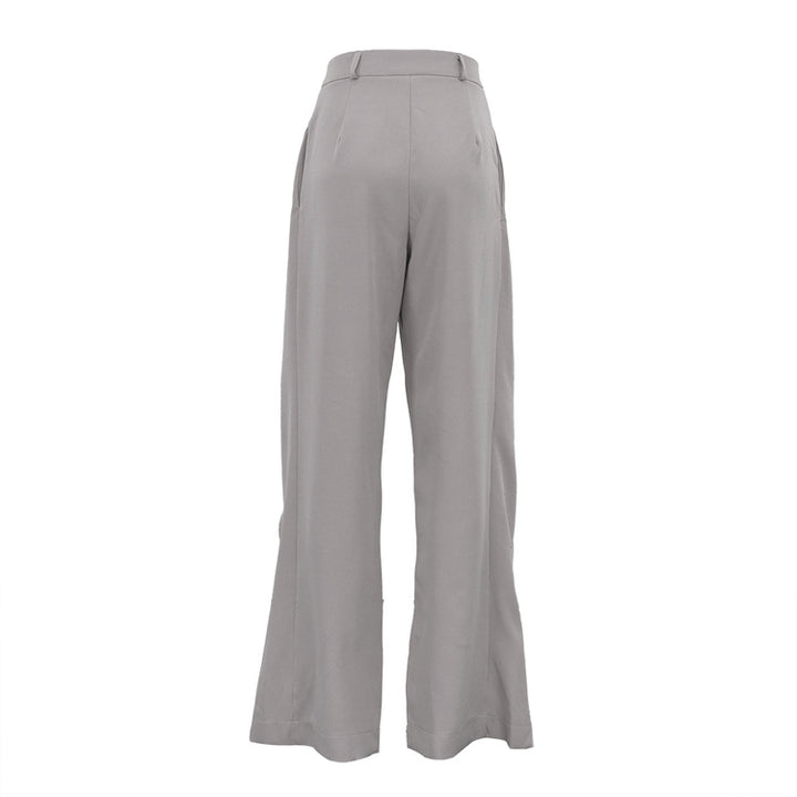 high-waist layered wrap wide-leg pants – SELENA