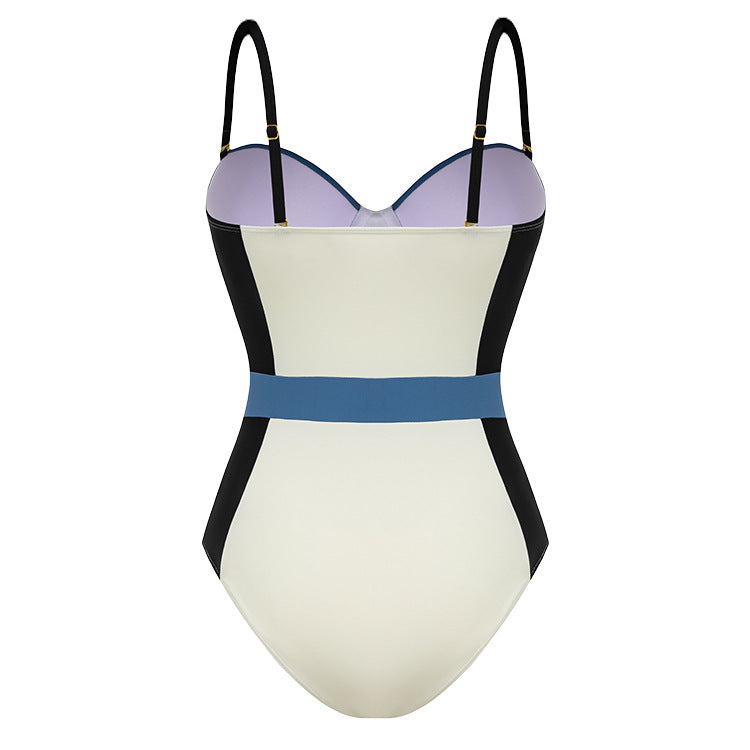 colorblock contour one-piece swimsuit – OCEAN