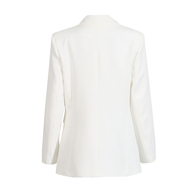tailored blazer with gold floral embellishment – AURELIA