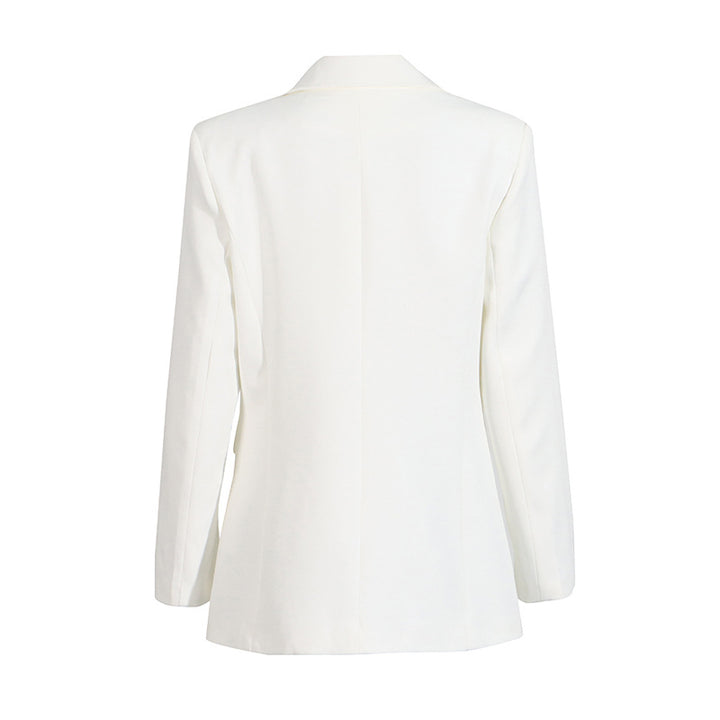 tailored blazer with gold floral embellishment – AURELIA