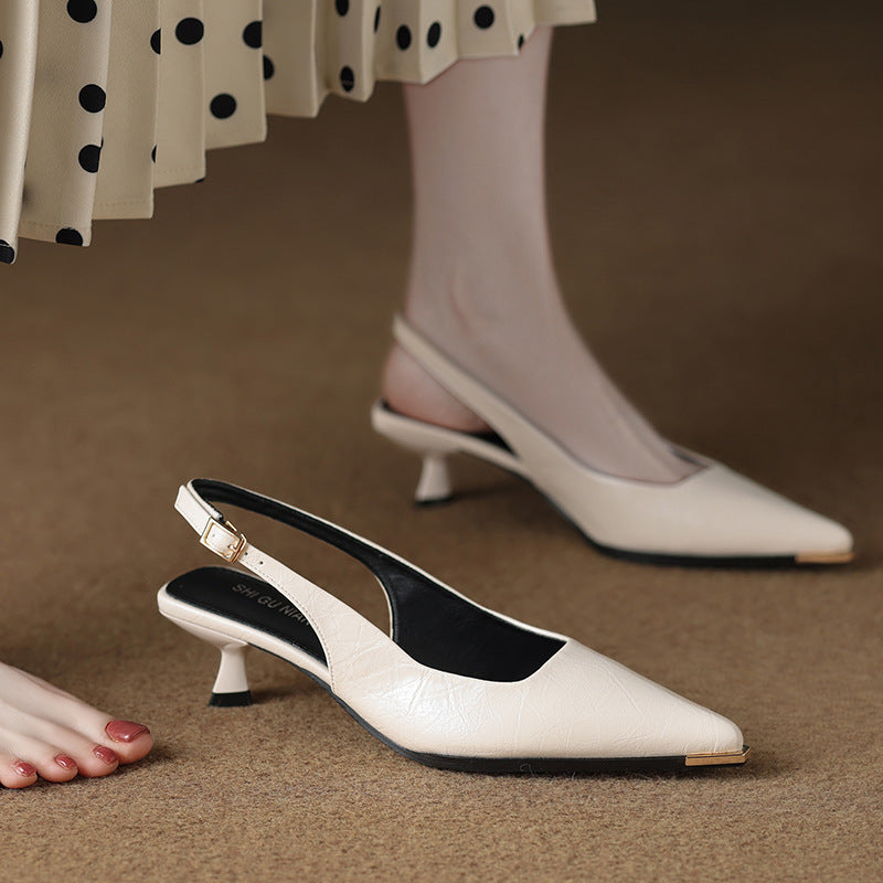 slingback pumps with metallic tip – SERENATLU