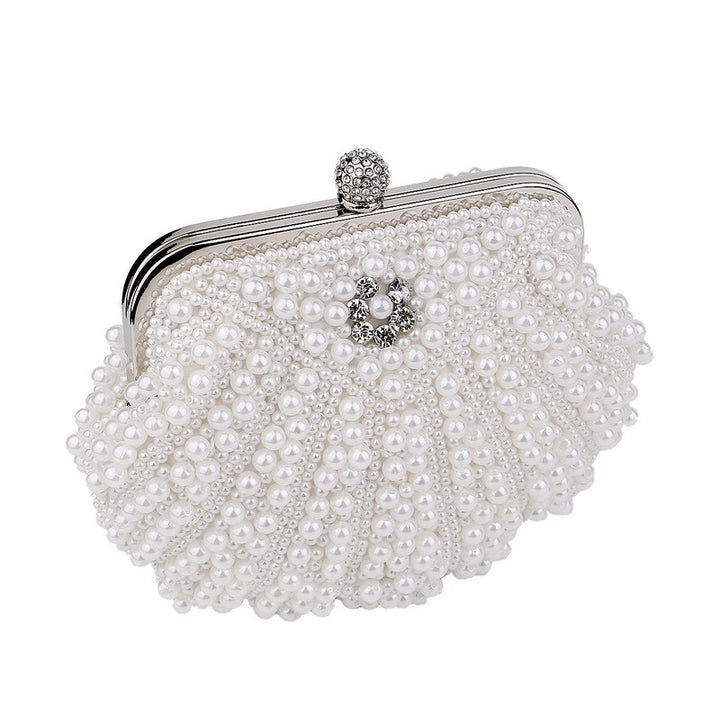 beaded pearl clutch with crystal clasp - RoviL