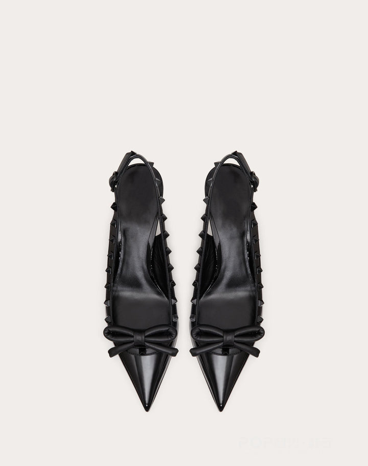 studded bow-detail pointed flats – VERAZIA