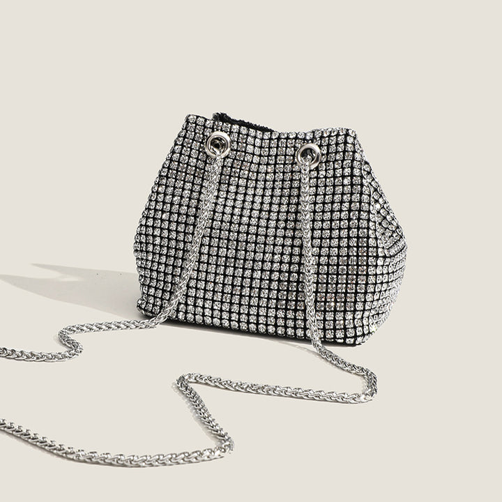 Crystal Rhinestone Bucket Bag - Glamorous