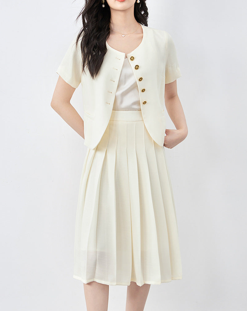 robe cache-cœur à manches trois-quarts avec revers à sequins et appliqué floral – ALINA 