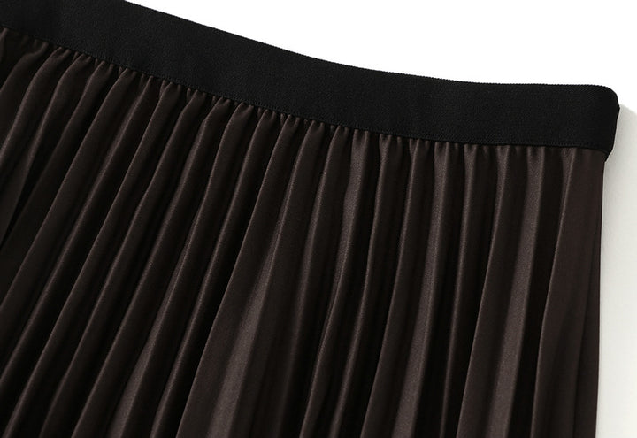 tie-dye pleated A-line midi skirt – MARBLE