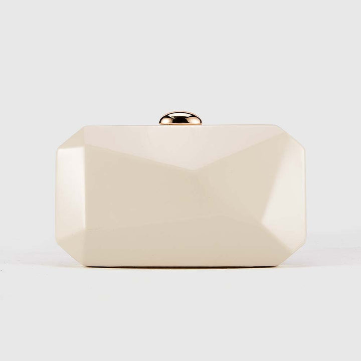 Geometric burgundy clutch with faceted design – WINE