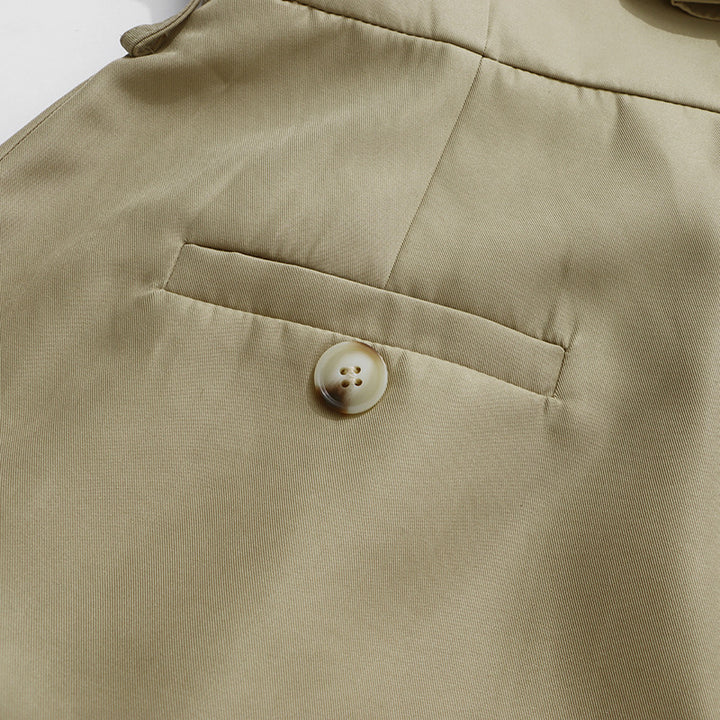 Plissiertes Oberteil mit ausgestellten Ärmeln und Maxirock-Set mit Taillengürtel – Rosiny 