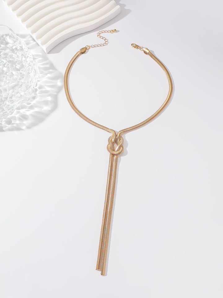 قلادة حبل معدني مع عقدة متدلية مميزة - فينتا