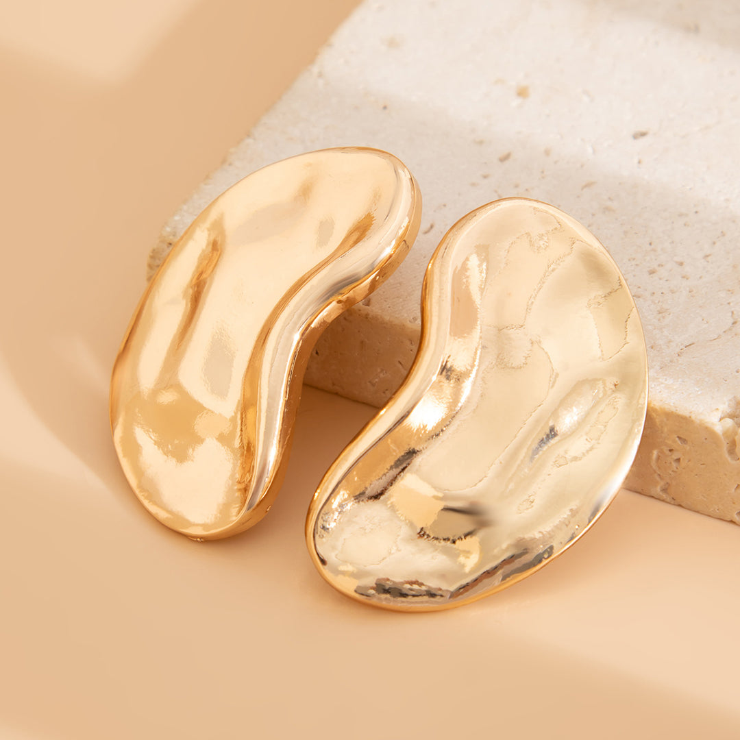 Boucles d'oreilles créoles à double couche texturée avec détail gravé – Akoma 