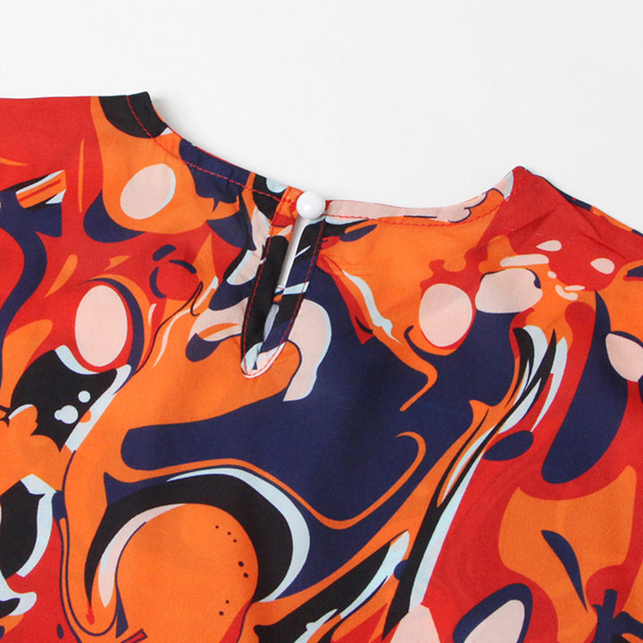 long-sleeve mini dress with belted waist - AURELIAXIN