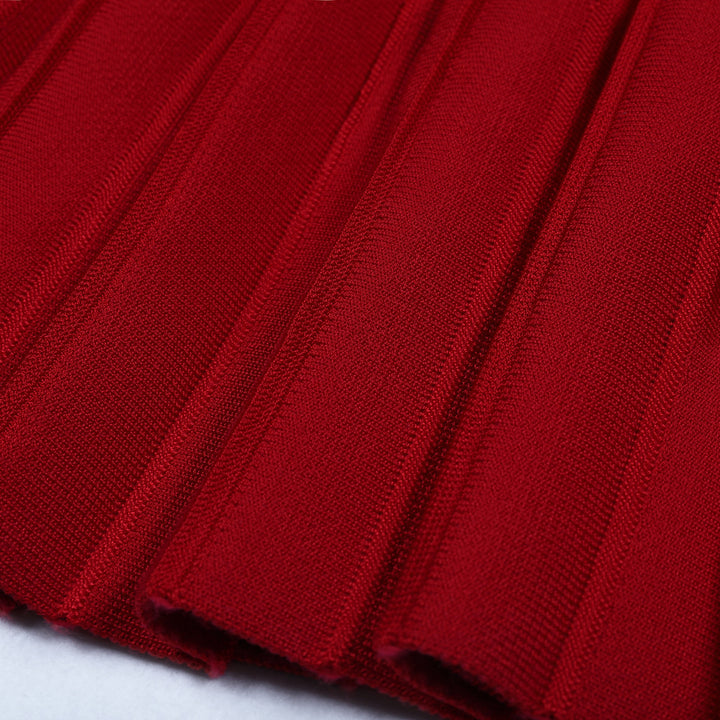 Geplooide top met uitlopende mouwen en maxi-rok set met tailleband – Rosiny 