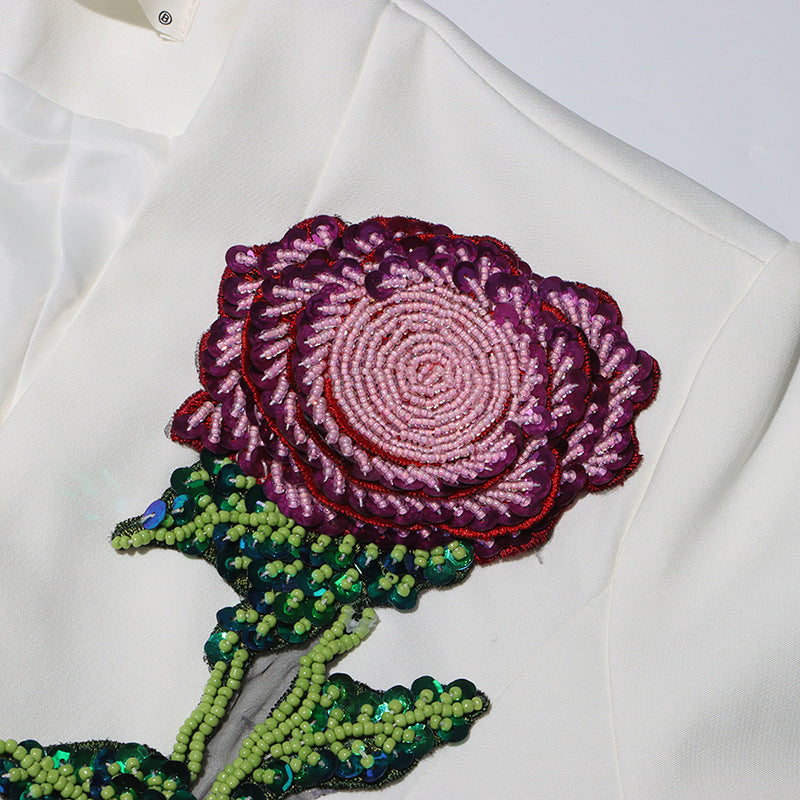 Geplooide top met uitlopende mouwen en maxi-rok set met tailleband – Rosiny 