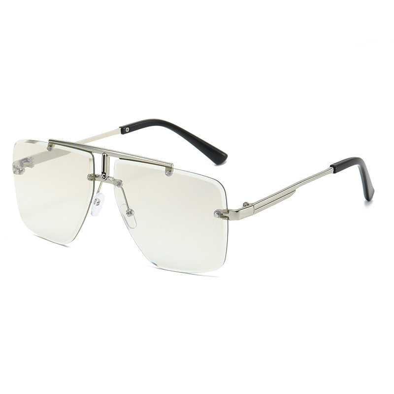 square oversized sunglasses with double bridge frame – NOQRA