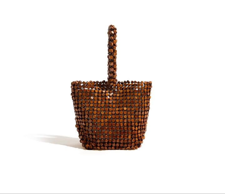 mini beaded tote bag with structured handle – COCO