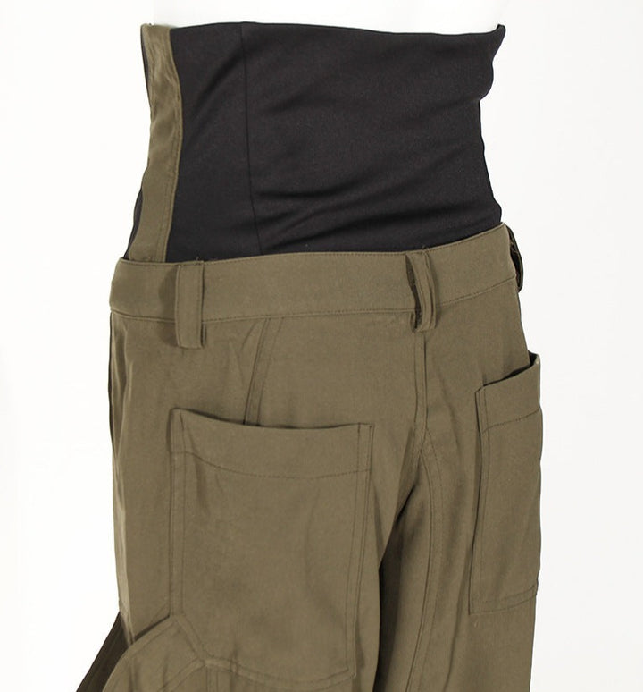 off-shoulder leather corset top with cargo pants – Felicitas
