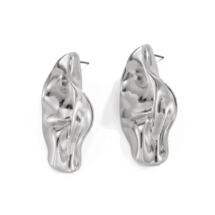 Boucles d'oreilles créoles à double couche texturée avec détail gravé – Akoma 