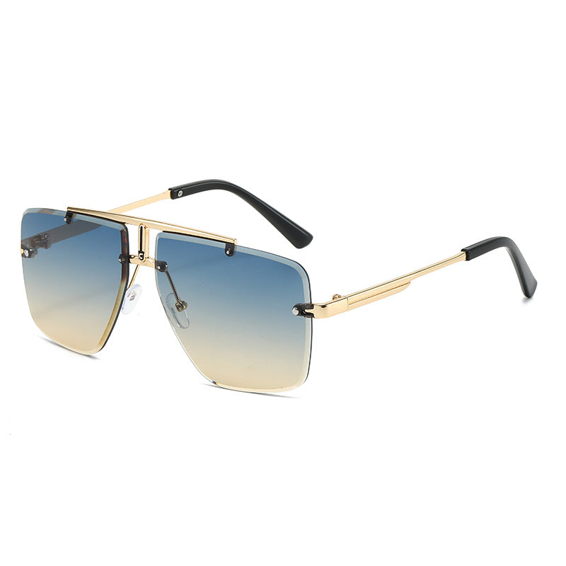 square oversized sunglasses with double bridge frame – NOQRA