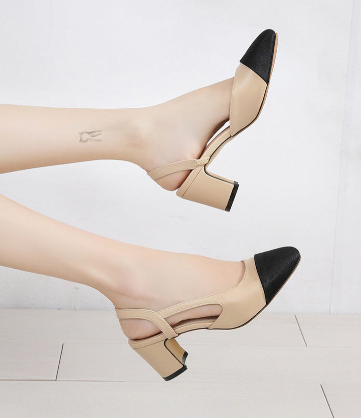 slingback pumps with colorblock toe – AURELIARO