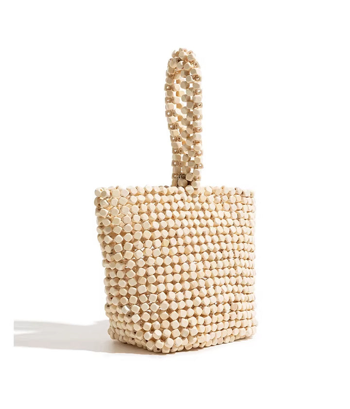 mini beaded tote bag with structured handle – COCO