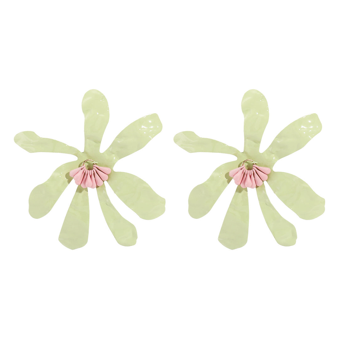 abstract flower enamel earrings – PETALIA