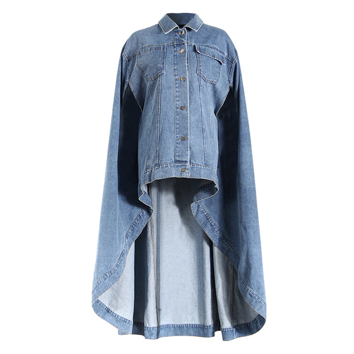 Suède cropped trenchcoat met riem en gelaagde mouwen - Linra 