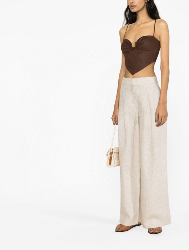 Solid Wide Leg Trousers